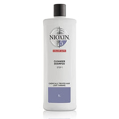 Nioxin System 5 Scalp Cleansing Shampoo with Peppermint Oil, For Bleached & Chemically Treated Hair with Light Thinning, 33.8 fl oz