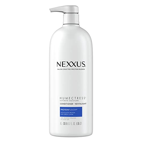 Nexxus Humectress Ultimate Moisture Conditioner for Dry Hair with ProteinFusion Blend of Elastin Protein and Green Caviar 1 L