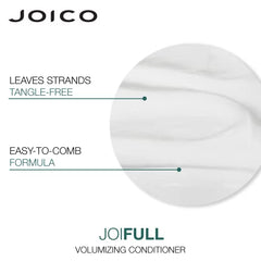 Joico JoiFULL Volumizing Conditioner, Hair Thickening, Builds Volume, Anti Frizz, Cleansing and Detangles for Fine to Medium Hair