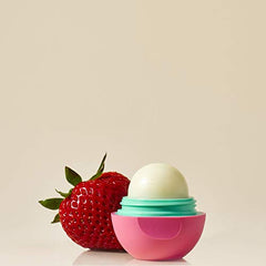 eos 100% Natural & Organic Lip Balm Sphere- Strawberry Sorbet, All-Day Moisture, Made for Sensitive Skin, 7g