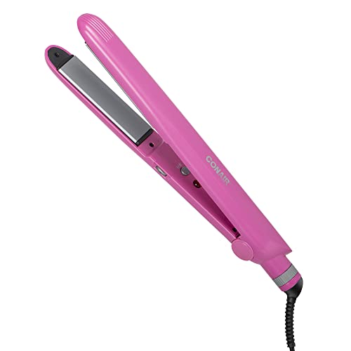 Conair CS89PKC 1" Tourmaline Ceramic Dual Voltage Pink Hair Straightener