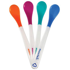 Munchkin White Hot Infant Safety Spoons, Orange/Pink/Green/Blue