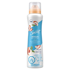 Secret Dry Spray Antiperspirant Deodorant, White Peach and Argan Oil, 116g (4.1oz)