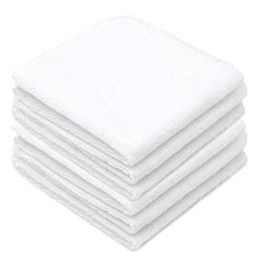 Kushies Baby Washcloths 6-Pack - White Washcloths for Face & Body - Ultra Soft Baby Washcloths/Towels - Newborn Baby Wash Cloth - Mini Baby Towel