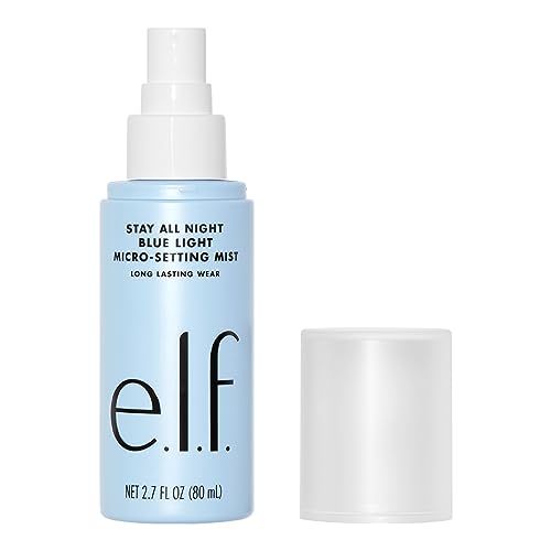 e.l.f. Stay All Night Blue Light Micro-Setting Mist, Setting Spray & Skin Refresher For A Matte Finish, Reduces Blue Light Transmission, 2.7 Fl Oz