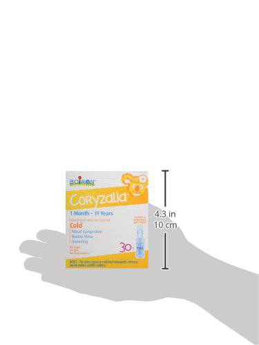 Boiron Coryzalia, 30 Doses. Baby Cold Relief Drops for Sneezing, Runny Nose, and Nasal Congestion, Non-drowsy, Sterile Single-use Liquid Oral Doses, 30 Count (Pack of 1) - Zecoya