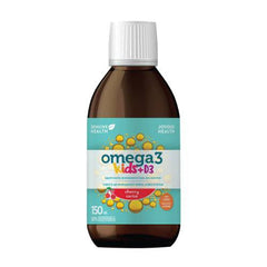 Omega3 Kids Fish Oil Supplement + Vitamin D3 & Lutein, Cherry Flavour