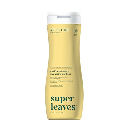 ATTITUDE Clarifying Shampoo, EWG Verified, Plant- and Mineral-Based Ingredients, Vegan and Cruelty-free, Lemon Leaves and White Tea, 473 ml