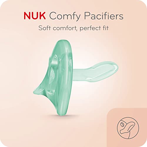 NUK Comfy Orthodontic Pacifiers, 0-6 Months, 5 Pack