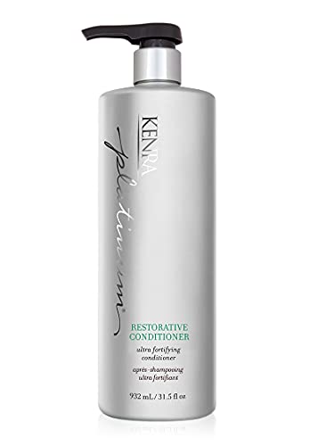 Kenra Platinum Restorative Shampoo/Conditioner | Ultra Fortifying | All Hair Types | Conditioner, 31.5 FL OZ