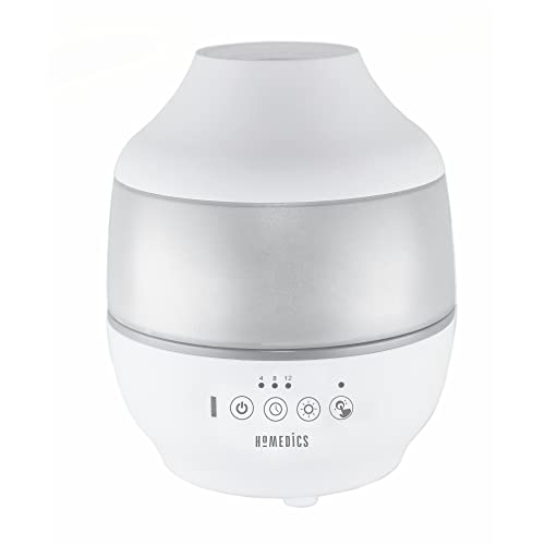 HoMedics Humidifiers for Rooms, Offices, Home, Nursery and Plants. TotalComfort Humidifer with 360 Degree Nozzel, Micro-Fine Cool Mist and 7 Night Light Colors