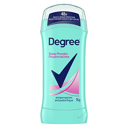 Degree Antiperspirant Stick for 48 Hour Sweat & Odour Protection Sheer Powder Deodorant for Women keeps you feeling fresh & dry 74 g