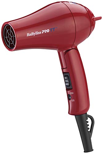 BaBylissPRO Tourmaline & Titanium Micro Travel Hairdryer with folding handle