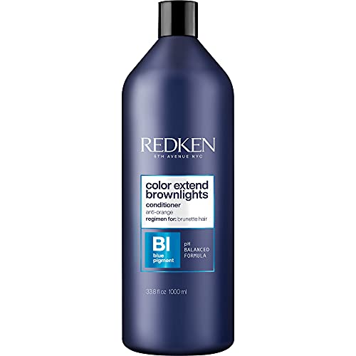 Redken Color Extend Brownlights Blue Conditioner | Hair Toner For Natural & Color-Treated Brunettes | Tones Hair & Removes Brass | Packaging May Vary