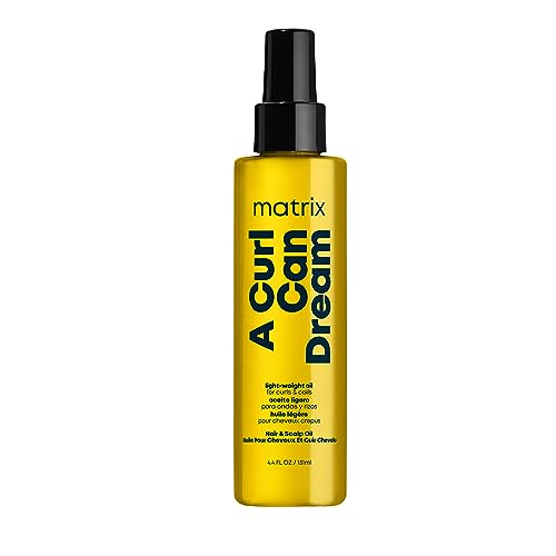 Matrix Light-Weight Hair and Scalp Oil A Curl Can Dream, For Curly & Coily Hair, Silicone Free, Infused with Manuka Honey Extract, 131ml (Packaging May Vary)