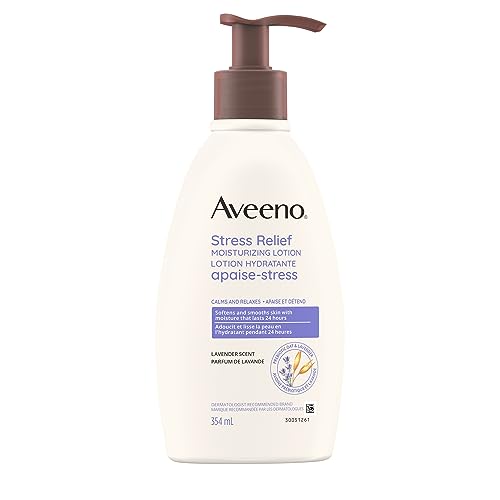 Aveeno Stress Relief Moisturizing Lotion - Lavender, Ylang Ylang, Oatmeal, Chamomile - Sensitive Skin, Dry Skin - 532 mL (Packaging May Vary)