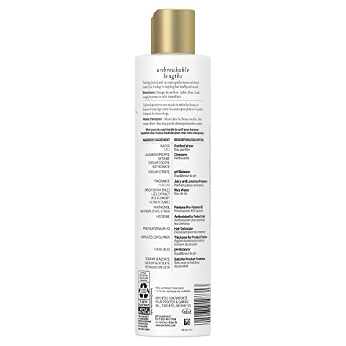 Pantene Sulfate Free Shampoo, Anti Breakage for Medium or Long Hair with Rice Water, Safe for Color Treated Hair, Nutrient Blends, 285mL