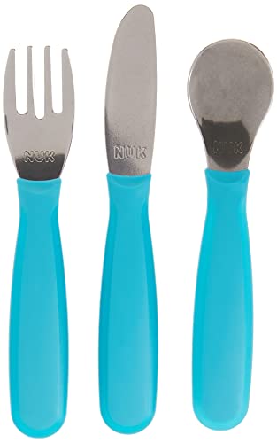 NUK Kid Cutlery Set, 3 Pack - Teal