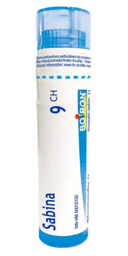 Sabina 9ch,Boiron Homeopathic Medicine