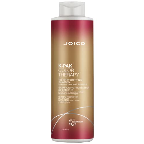 Joico K-Pak Color Therapy Color Protecting Shampoo, for Damaged, Colour Intensity, Heat Protectant with Argan and Keratin, Sulfate Free