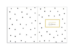 Pear Head Sonogram Baby Memory Book, Black and Gold Polka Dot (72028)