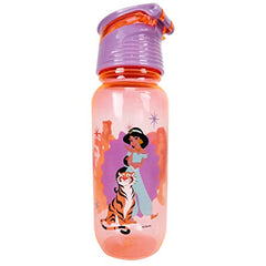 Danawares Disney Princess Flat Top Water Bottle for Kids | Storage Capacity 450ml | Lightweight, Leak-proof and Portable