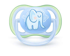 Philips Avent Ultra Air Pacifier 0-6m, elephant/lion, 4 pack, SCF085/07