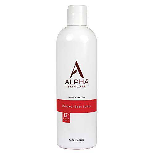 Alpha Skin Care Renewal Body Lotion with 12% Glycolic Aha, 12 oz.