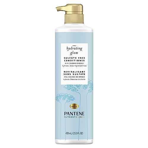 Pantene Conditioner with Baobab Essence, Sulfate Free, Nutrients Blends Hydrating Glow, 400 mL