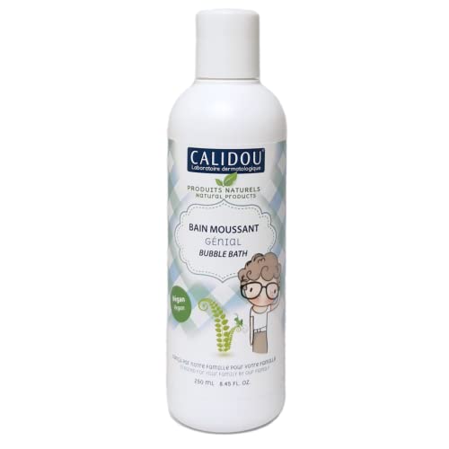 CALIDOU Genial Natural Bubble Bath and Wash for Baby & Kids | Moisturizing | Vegan │Does not contain Sodium Laureth Sulfate (SLS) │ Respect the skin PH balance │Natural way to create the bubbles │Bain Moussant | 250 ml