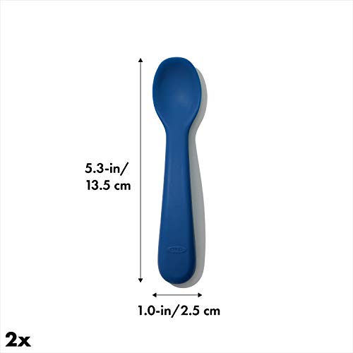 OXO Tot Silicone Spoon Set Navy