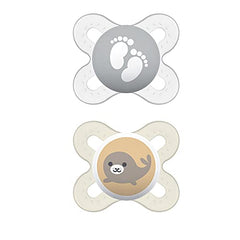 MAM Start Pacifiers Value Pack (2 pack, 1 Sterilizing Pacifier Case), Newborn Unisex Baby Pacifiers, Best Pacifier for Breastfed Babies, Sterilizing Baby Pacifier Case