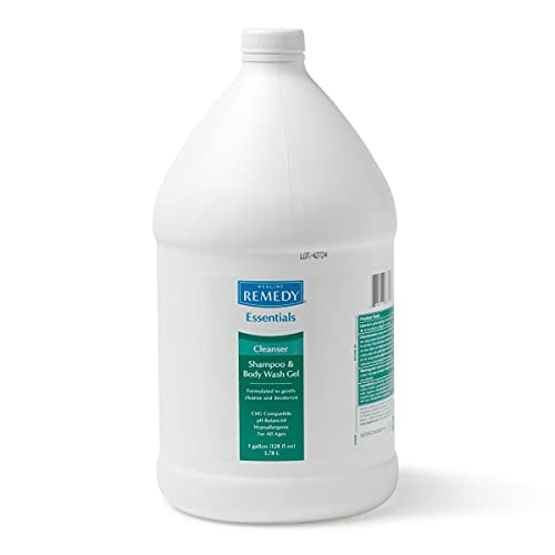 Medline Essentials Shampoo and Body Wash Gel, 1 Gallon Clear