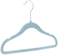 3 Sprouts Velvet 10 Piece Non-Slip Baby Hangers, Blue