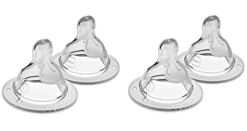 Slow Flow Nipple, 0+ Months, Unisex, 4 Pack