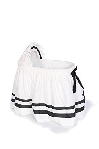 BabyDoll Bedding Modern Hotel Style II Bassinet Skirt, Black