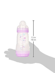 MAM Easy Start Anti-Colic Bottle 9oz (2 count), MAM Baby Bottle with Medium Flow Nipple, Breastfed Baby Feeding Essentials, Designs May Vary