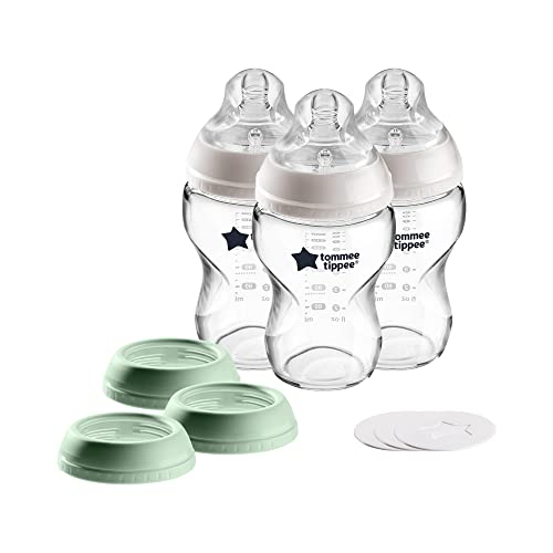 Tommee Tippee Closer To Nature 3 In 1 Convertible Glass Baby Bottles - 9oz, 3ct