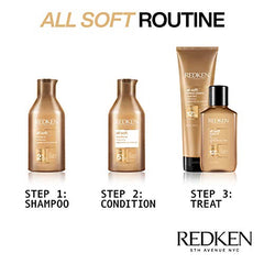 Redken Conditioner, All Soft Conditioner, Sulfate Free Hair Conditioner, For Dry/Brittle Hair, Moisturizes & Provides Intense Softness, With Argan Oil, 300 ML