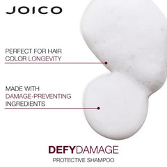 Joico Defy Damage Protective Shampoo, for Dry Damaged Hair, Cleanses Curly, Colored, or Frizzy Hair, with Moringa Seed Oil, Sulfate free, 1L