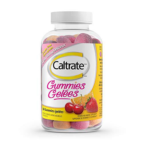 Caltrate Calcium & Vitamin D3 Bone Health Supplement Gummies, Cherry, Orange & Strawberry, 50 Count - Zecoya