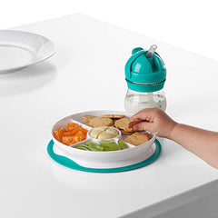 Oxo Tot Stick & Stay Divided Plate, Teal, Suction Divided Plate (61121200)