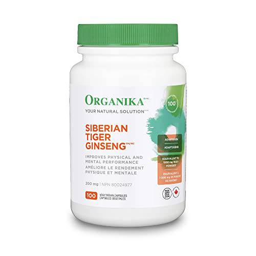 Organika Siberian Tiger Ginseng 200mg- Eleutherococcus Senticosus- Adaptogenic, Immune Support, Fatigue Support- 100caps