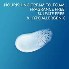 Cetaphil Cream to Foam Face Wash, Hydrating Foaming Cream Cleanser, For Normal to Dry, Sensitive Skin, with Soothing Aloe,Glycerin and Niacinamide, Hypoallergenic, Fragrance Free, 236 ml