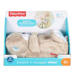 Fisher-Price Soothe 'n Snuggle Otter, Portable Plush Baby Toy with Music, Sounds, Lights and Breathing Motion