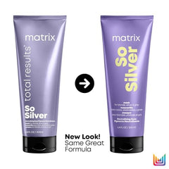 Matrix Purple Hair Mask,So Silver Deep Conditioning Toning Hair Mask,Neutralizes Yellow Tones and Brassy Tones,Tones Blonde and Silver Hair,For Blonde,For Silver Hair,Grey Hair,200ml(Packaging May Var