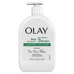 Olay Deep Gel Face Wash with Vitamin B3, Niacinamide and Tea Tree Essential Oil, 473 ml