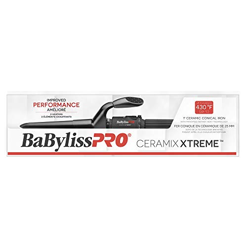 BaBylissPRO Ceramix Xtreme 1 inch Pointed Barrel Ceramic Curling Iron, 1 Count