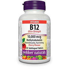 B12 Ultra-Strength 10,000 mcg Sublingual Tablets 