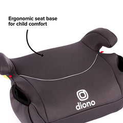 Diono Solana 2022, No Latch, Pack of 2 Backless Booster Car Seats, Lightweight, Machine Washable Covers, Cup Holders, Black Charcoal